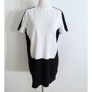 COS Mod Colorblock Black and White Tunic Top S​​​​​